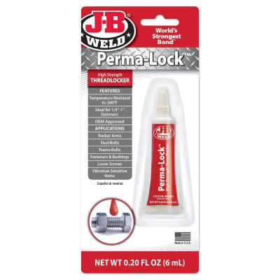 JBW27106 image(0) - J B Weld J-B Weld 27106 Perma-Lock High Strength Threadlocker - Red - 6 ml.