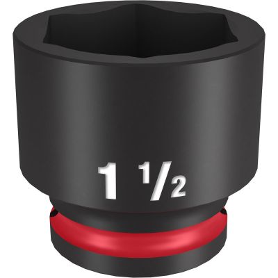 MLW49-66-6218 image(0) - Milwaukee Tool SHOCKWAVE Impact Duty  1/2"Drive 1-1/2" Standard 6 Point Socket