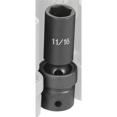 GRE2022UD image(0) - Grey Pneumatic SOC 11/16 1/2D IMP UNIV 6PT DP BLK