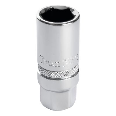 TIT68168 image(0) - TITAN 18 mm 3/8 in. Drive Spark Plug Socket