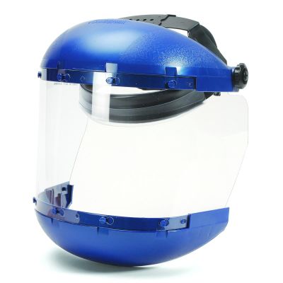 SRWS38110 image(0) - Sellstrom Sellstrom- Face Shield - 380 Series - 6.5" x 19.5" x 0.040" Window - Clear - Ratcheting Headgear - Dual Crown