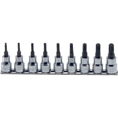 KKNRS3025-9-IPR image(0) - Ko-ken USA RS3025/9-IPR 3/8 Sq. Dr. 9 Piece Tamper-Resistant TORXplusÂ® Bit Socket set  10IPR-50IPR