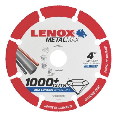 LEX1972919 image(0) - Lenox Tools LENOX DIAM CUTOFF WHEEL DG 4" X 3/8"