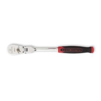 KDT81009P image(0) - GearWrench 1/4" Drive 120XP™ Dual Material Flex Head Teardrop Ratchet 8"