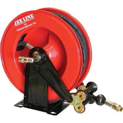 MILZE1458R image(0) - Zeeline by Milton 3/8” X 50� Air & Water Hose Reel 300 PSI Hose