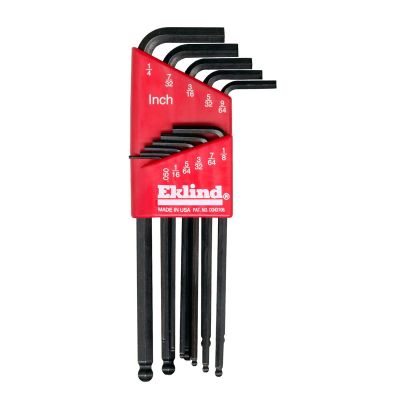 EKL13211 image(0) - Eklind Tool Company HEX KEY SET 11 PC BALL END SAE LNG .050-5/16IN