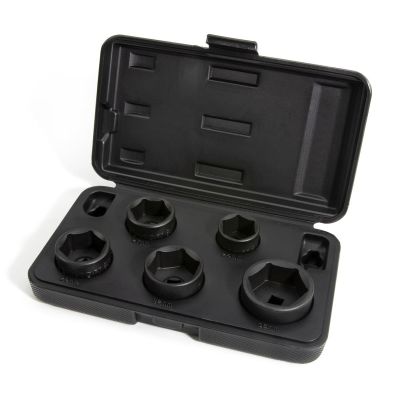 JSP42275 image(0) - J S Products 5-Piece 3/8-Inch Drive Low Profile Oil Filter Socket Set