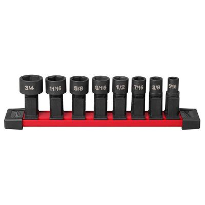 MLW49-16-1640 image(0) - Milwaukee Tool INSIDER Box Ratchet Socket SAE Set 8PC