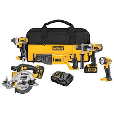 DWTDCK590L2 image(0) - DeWalt 20V MAX Lithium Ion 5-Tool Combo Kit