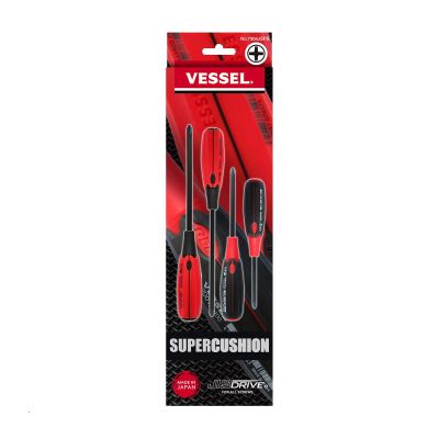 VES7304JSPB image(0) - VESSEL  SUPER CUSHION JIS Screwdriver 4PCS. Set