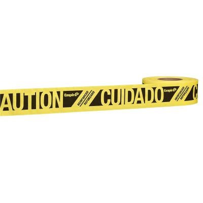 MLW76-0600 image(0) - Milwaukee Tool 500 ft. Reinforced Yellow Barricade Tape - CAUTION/CUIDADO