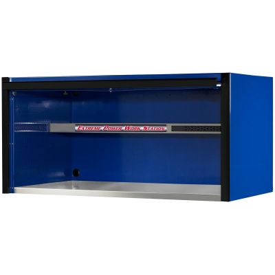 EXTEX5501HCQBLBK image(0) - Extreme Tools® EXQ Series 55in W x 30in D Professional Extreme Power Workstation Hutch  Blue w Black Handle