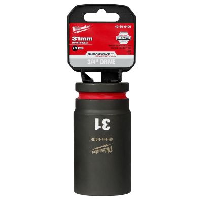 MLW49-66-6406 image(0) - Milwaukee Tool SHOCKWAVE Impact Duty  3/4"Drive 31MM Deep 6 Point Socket