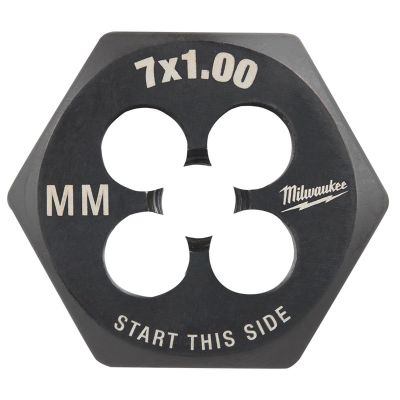 MLW49-57-5341 image(0) - Milwaukee Tool M7-1.00 mm 1-Inch Hex Threading Die