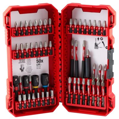 MLW48-32-4010 image(0) - Milwaukee Tool SHOCKWAVE Impact Duty Driver Bit Set - 54PC