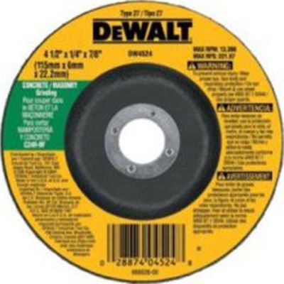 DWTDW4524 image(0) - DeWalt 4.5"x1/4"x7/8" Masonry G/W