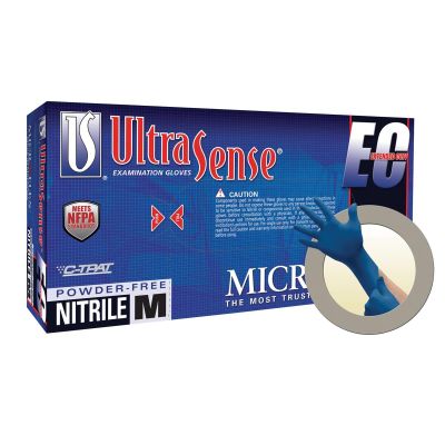 MFXUSE880M image(0) - Microflex ULTRASENSE EC NITRILE GLOVES M 100PK