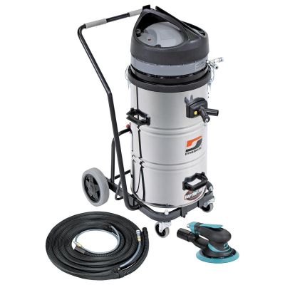 DYBM1020EX image(0) - Dynabrade Automotive Mega-Raptor Vac® Standard Pack Vacuum System: Vacuum Kit w/6" Extreme ROS & Cart, M-Class, 120v/60Hz, 15 Amp, 20 gal.