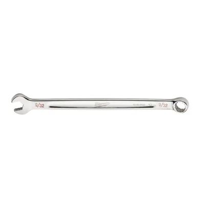 MLW45-96-9409 image(0) - Milwaukee Tool 9/32" SAE Combination Wrench, 12-Point, Steel, Chrome, Ergonomic, I-Beam Handle