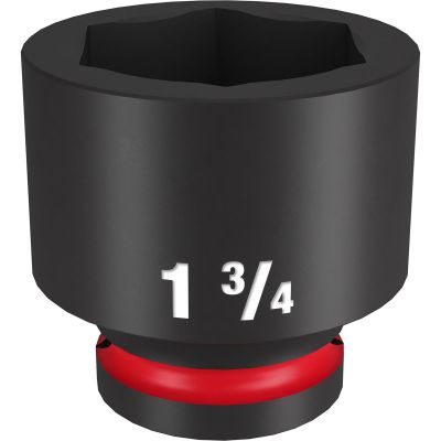 MLW49-66-6319 image(0) - Milwaukee Tool SHOCKWAVE Impact Duty  3/4"Drive 1-3/4" Standard 6 Point Socket