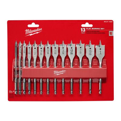 MLW48-27-1520 image(0) - Milwaukee Tool 13PC Flat Boring Bit Set