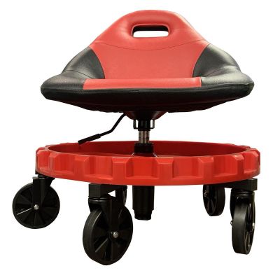 TRX2-700R image(0) - Traxion 2-700 ProGear Mobile Rolling Gear Race Seat with Tray and Five All Terrain Casters - Red