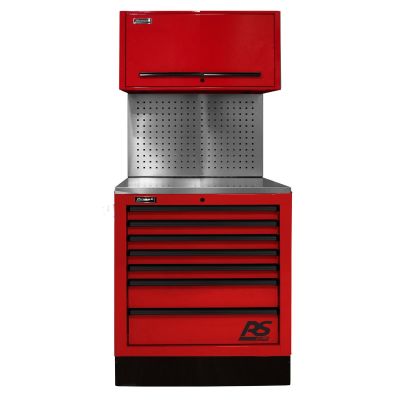 HOMRDCTS36002 image(0) - Homak Manufacturing CTS Set 36 in. with Toolboard Back Splash, Red