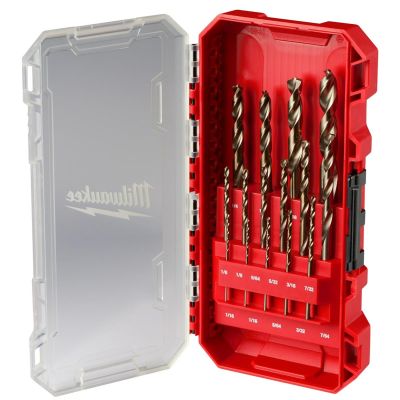 MLW48-89-2370 image(0) - Milwaukee Tool RED HELIX Cobalt Drill Bit Set &hyphen; 15PC