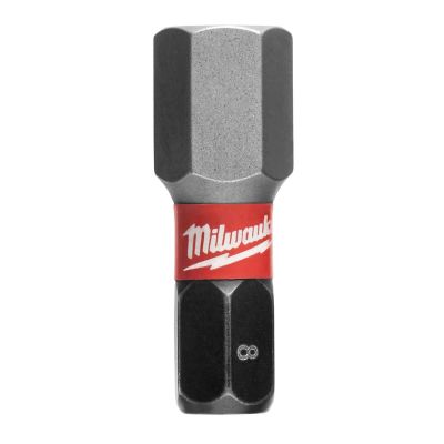 MLW48-32-4729 image(0) - Milwaukee Tool SHOCKWAVE Impact Hex 8 MM Insert Bits (Bulk 25)