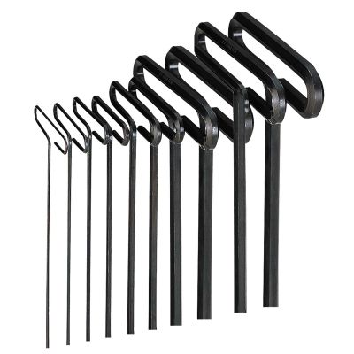 EKL33610 image(0) - Eklind Tool Company HEX KEY SET 10 PC T-HANDLE 6IN. SAE 3/32-3/8IN.