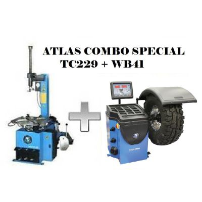 ATETCWB-COMBO5-FPD image(0) - Atlas Automotive Equipment Atlas Equipment TC229 Rim Clamp Tire Changer + WB41 Wheel Balancer Combo Package