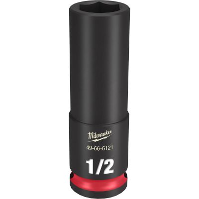 MLW49-66-6121 image(0) - Milwaukee Tool SHOCKWAVE Impact Duty  3/8"Drive 1/2" Deep 6 Point Socket