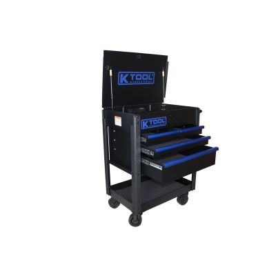 KTI75152 image(0) - K Tool International Service Cart 35 in. Premium 4 Drawer 500 lb. (Matte Black/Blue)