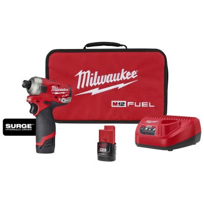 MLW2551-22 image(0) - Milwaukee Tool M12 FUEL SURGE 1/4" Hex Hydraulic Driver Kit