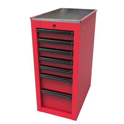 HOMRD08014070 image(0) - Homak Manufacturing RS PRO 14-1/2 in. 7-Drawer Side Cabinet, Red