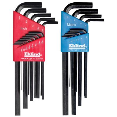 EKL10222 image(0) - Eklind Tool Company HEX KEY SET 22 PC SAE/METRIC LONG