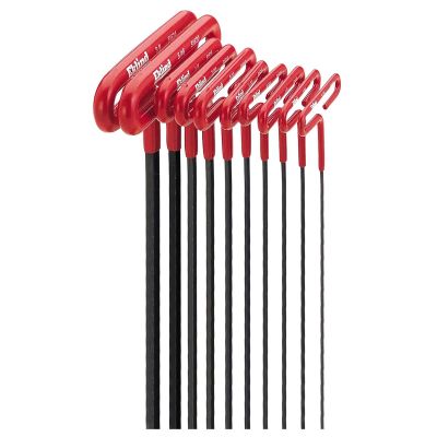 EKL53910 image(0) - Eklind Tool Company HEX KEY SET 10 PC T-HANDLE 9IN. SAE 3/32-3/8IN.CSH