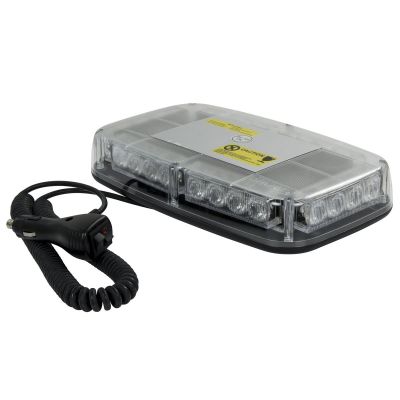 HPKC4855CAW image(0) - Hopkins Manufacturing LED Low-Profile Magnetic Warning Light Bar, Clear Lens w/ White LED