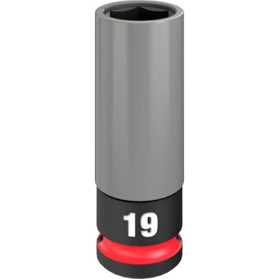 MLW49-66-7804 image(0) - Milwaukee Tool SHOCKWAVE Impact Duty 1/2 Drive 19MM Metric Lug Nut Wheel Socket