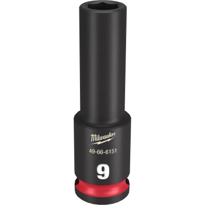 MLW49-66-6151 image(0) - Milwaukee Tool SHOCKWAVE Impact Duty  3/8"Drive 9MM Deep 6 Point Socket