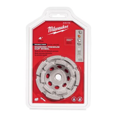 MLW49-93-7750 image(0) - Milwaukee Tool 4" Diamond Cup Wheel Double Row