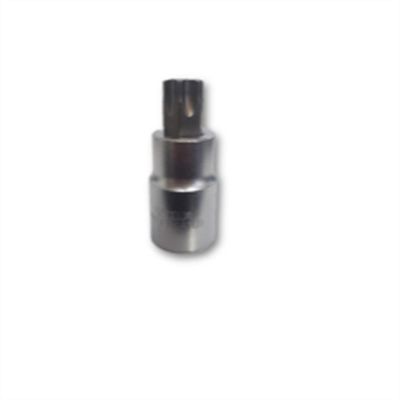 VIMPFS8T60 image(0) - VIM Tools T60 TORX, Gun Metal Gray Bit, Satin Chrome 1/2 Inch Square Drive Bit Holder