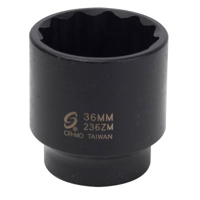 SUN236ZM image(0) - Sunex 1/2 in. Drive 12-Point Impact Socket,