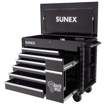 SUN8065PCBK image(0) - Sunex Juic-d Box 7 Drawer Power Cart w/Dedicated power tool storage and Power