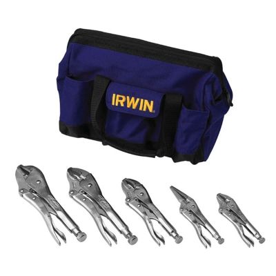 VGP2077704 image(0) - Vise Grip Irwin Vise-Grip 5-Piece Locking Pliers Set in Bag