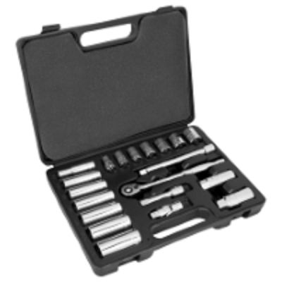 WLMW38911 image(0) - Wilmar Corp. / Performance Tool 3/8 SOCKET SET SHALLOW/DEEP