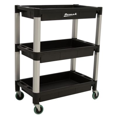 HOMPP06032031 image(0) - Homak Manufacturing Utility Cart 30 in. x 16 in. 3-Shelf Plastic