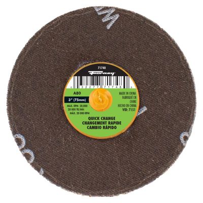 FOR71748 image(0) - Forney Industries Quick Change Sanding Disc, 3 in, 80 Grit