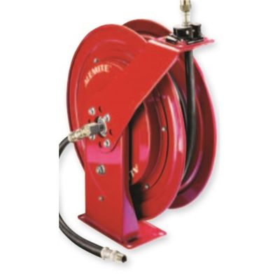 ALM7335-B image(0) - Alemite 7335-B Red Heavy-Duty Air/Oil/Water Hose Reel, 1/2 in ID x 50 ft L, 1500 psi