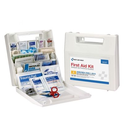 FAO90597 image(0) - First Aid Only 50 Person First Aid Kit ANSI A Plastic Case with Dividers